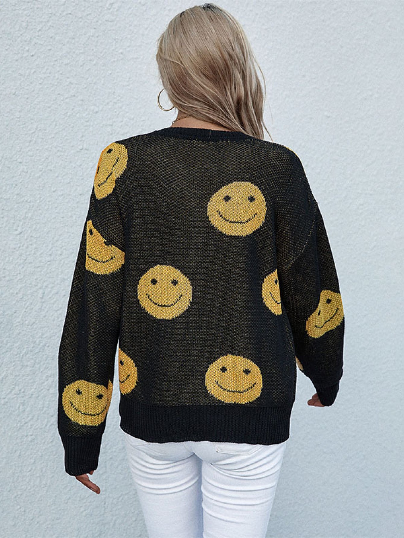 Perfee Smiley Face Sweater