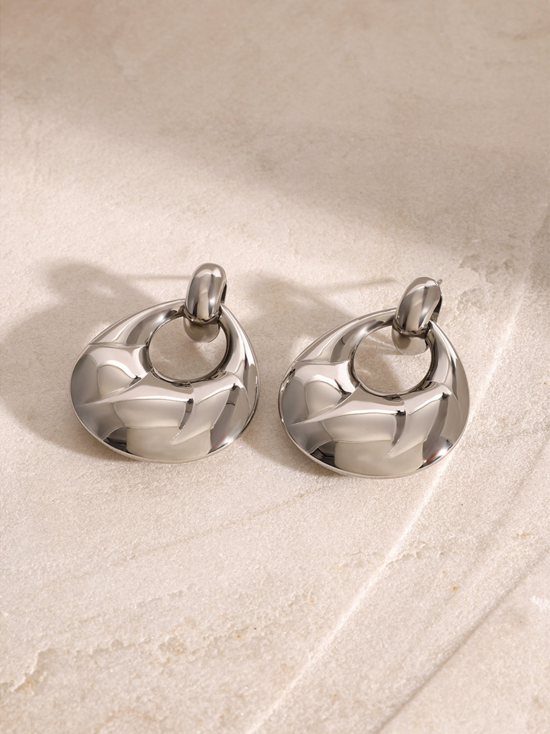 Stainless Steel Teardrop Shape Earrings