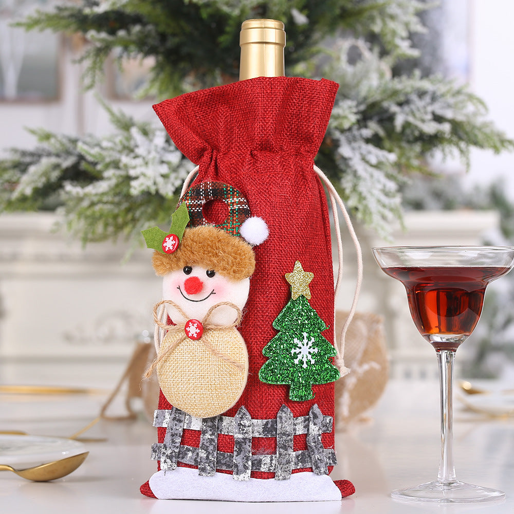 Assorted 2-Piece Christmas Doll Wine Bottle Covers